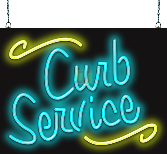Curb Service Neon Sign