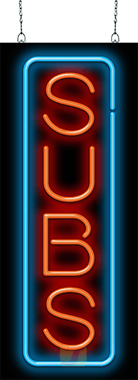 Subs Vertical Neon Sign