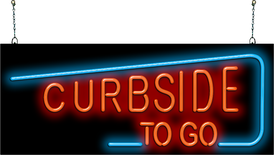 Curbside To Go Neon Sign