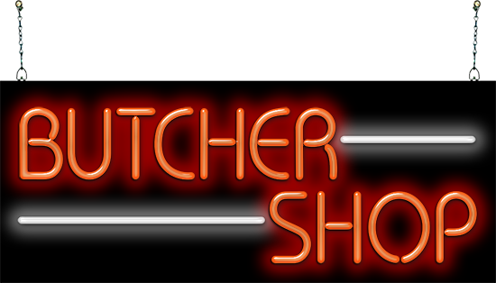 Butcher Shop Neon Sign