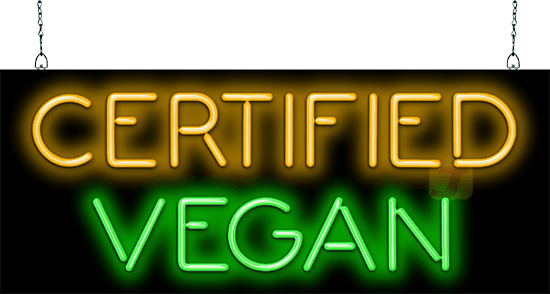 Certified Vegan Neon Sign