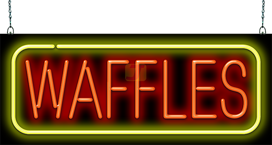 Waffles Neon Sign