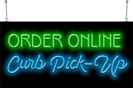 Order Online Curb Pick-Up Neon Sign