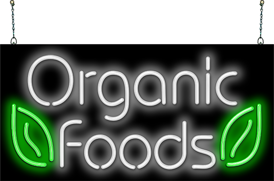 Organic Foods Neon Sign