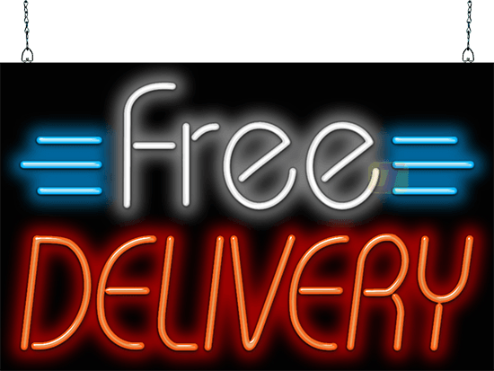 Free Delivery Neon Sign