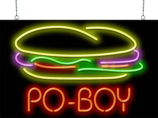 Po-Boy Neon Sign