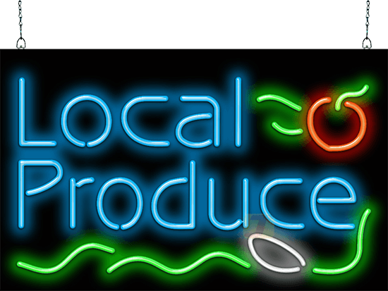 Local Produce Neon Sign
