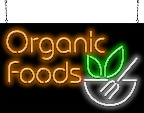 Organic Foods Neon Sign