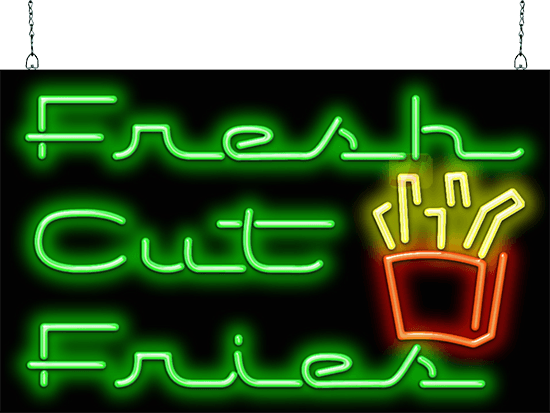 Fresh Cut Fries Neon Sign