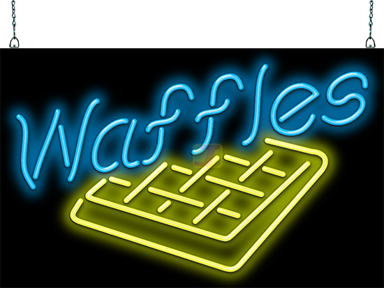 Waffles Neon Sign