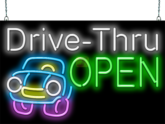 Drive-Thru Open Neon Sign