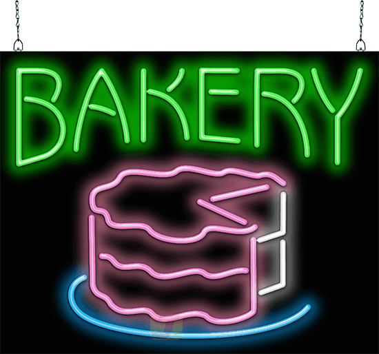 Bakery with Cake Neon SIgn