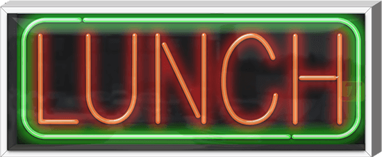 Outdoor XL Lunch Neon Sign