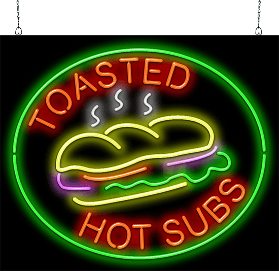 Toasted Hot Subs Neon Sign