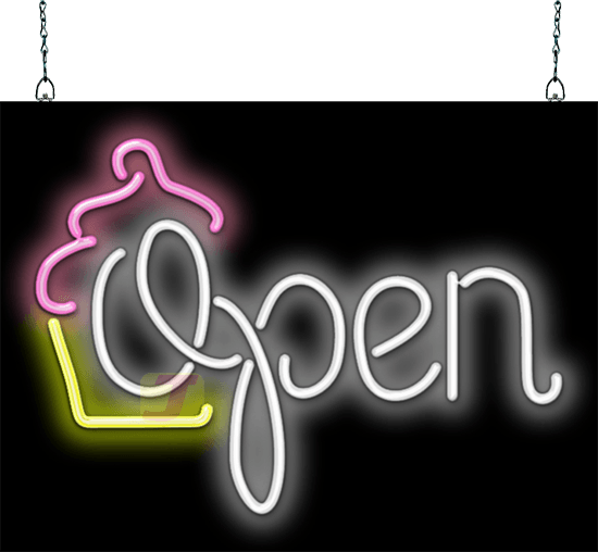 Cupcake Open Neon Sign