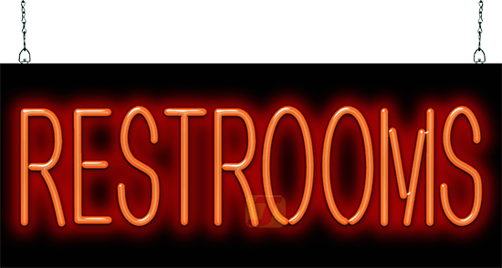 Restrooms Neon Sign