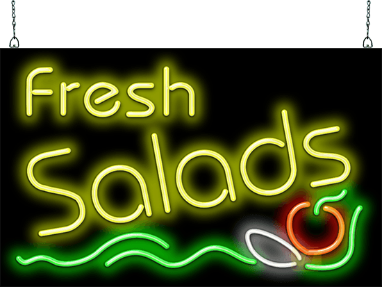 Fresh Salads Neon Sign