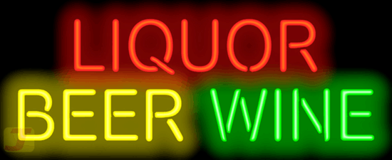 Liquor, Beer, Wine Neon Sign | FL-30-67 | Jantec Neon