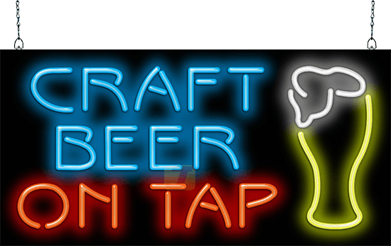 Craft Beer On Tap Neon Sign