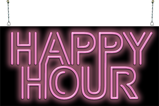 Happy Hour Neon Sign