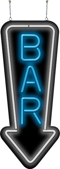 Vertical Bar with Down Arrow Neon Sign