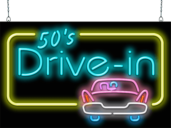 50's Drive In Neon Sign