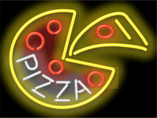 Pizza with Pizza Graphic Neon Sign | FP-25-28 | Jantec Neon