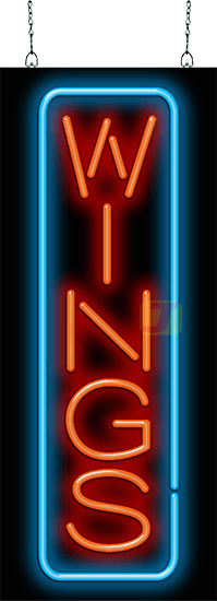 Wings Neon Sign Vertical