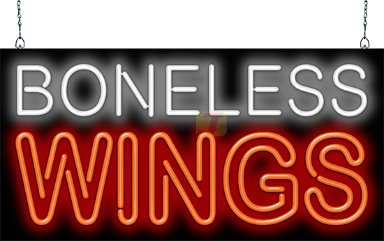 Boneless Wings Neon Sign