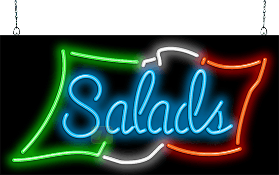 Salads with Flag Neon Sign