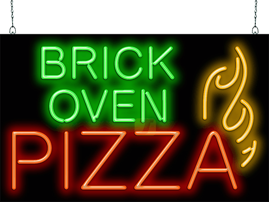 Brick Oven Pizza Neon Sign