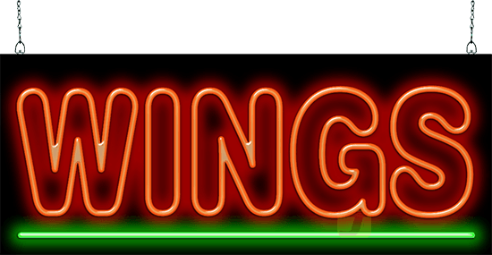 Wings Neon Sign Extra Large