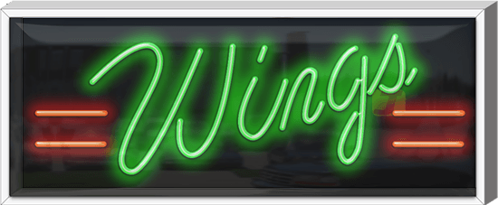 Outdoor XL Wings Neon Sign