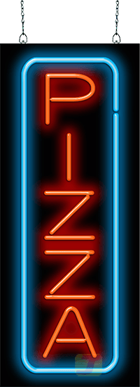 Pizza Vertical Neon Sign