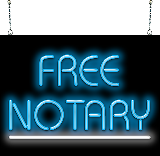 Free Notary Neon Sign