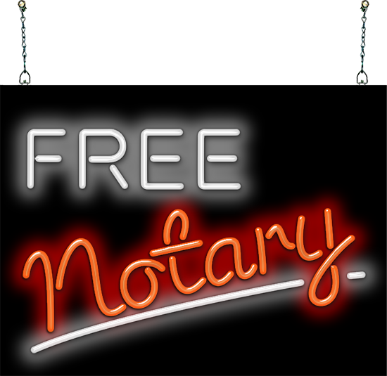 Free Notary Neon Sign