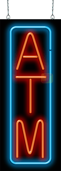 ATM Neon Sign Vertical