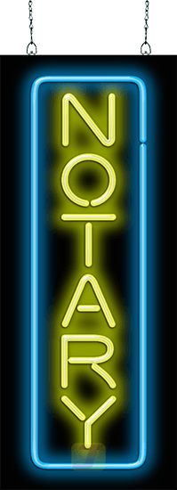 Notary Neon Sign Vertical