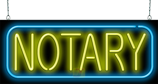 Notary Neon Sign