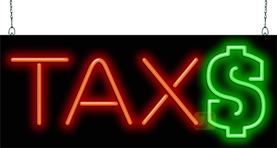 Tax Neon Sign