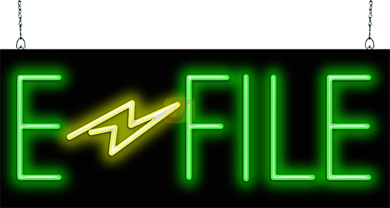 E-File Neon Sign