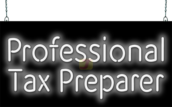 Professional Tax Preparer Neon Sign