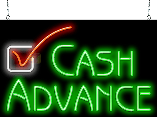 Cash Advance Neon Sign