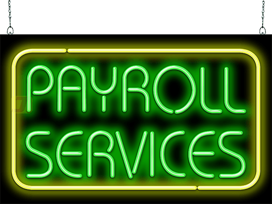 Payroll Services Neon Sign