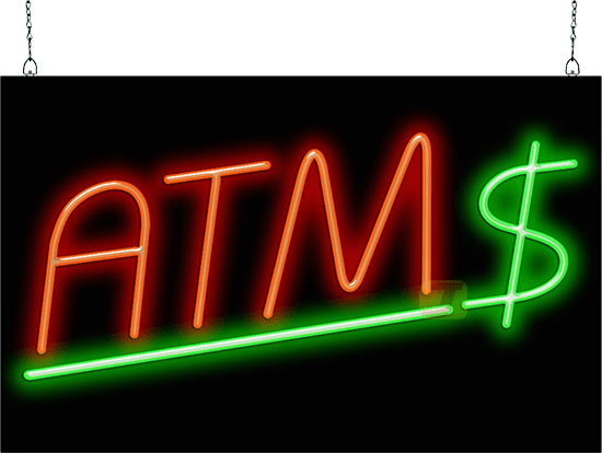 ATM Neon Sign