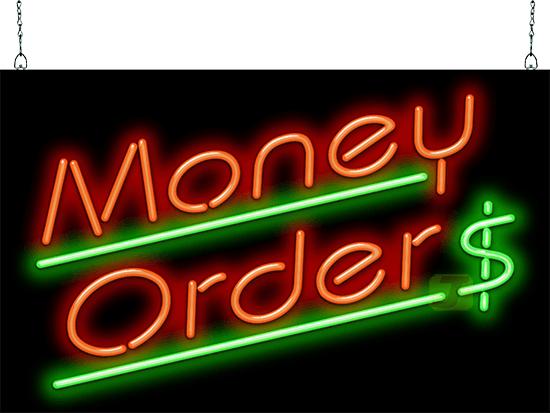 Money Orders Neon Sign