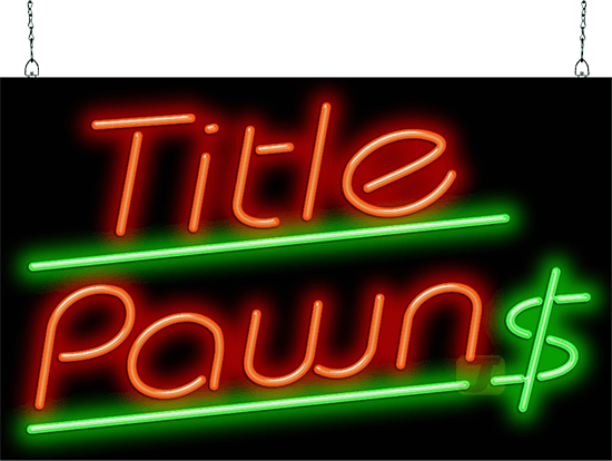 Title Pawn Neon Sign