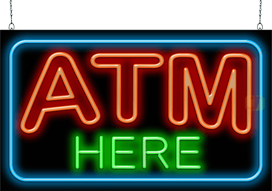 ATM Here Neon Sign