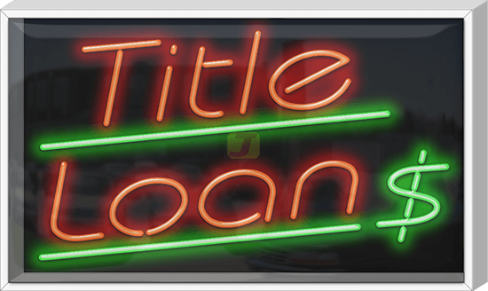 Outdoor Title Loans Neon Sign