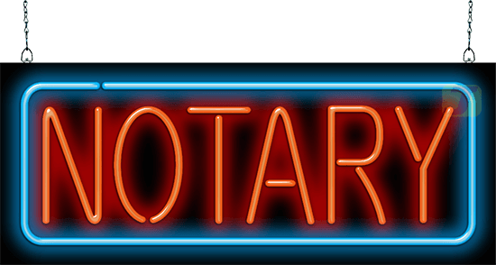 Notary Neon Sign